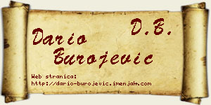Dario Burojević vizit kartica